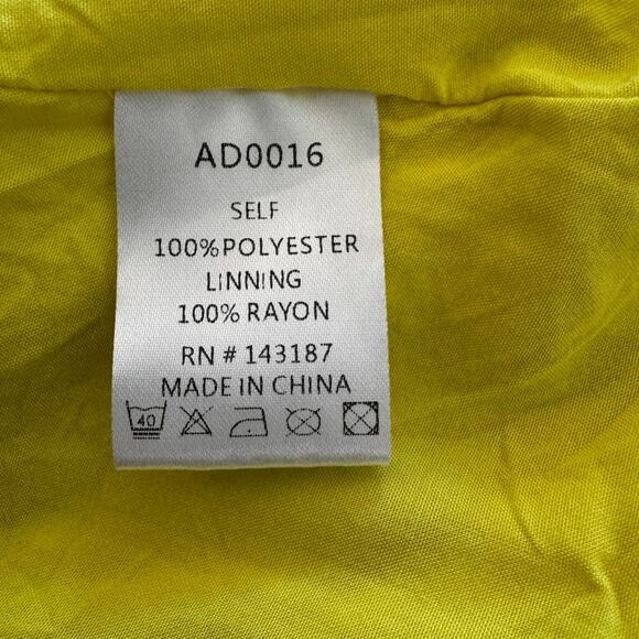 DANCE & MARVEL Lemon Yellow Slip Dress with Slight Cowl Neck in Sz Med - Picture 5 of 6